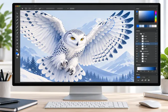 USA Illustrator Snowy Owl