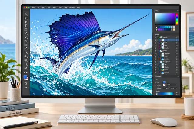 Australia Illustrator Sailfish
