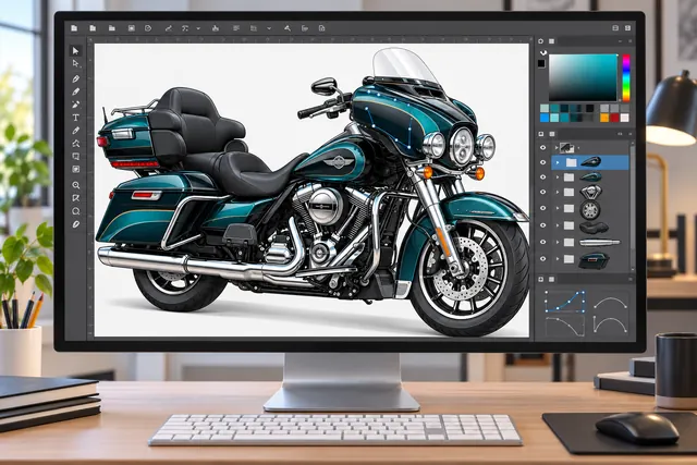 USA CorelDRAW Touring Motorcycle
